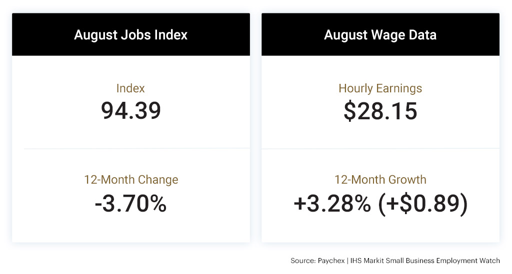 Employment Watch data for August