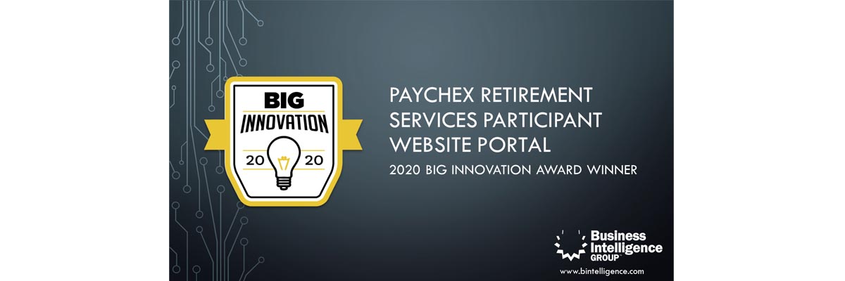 Paychex ganó el premio BIG Innovation 2020 por el portal de participantes de servicios de jubilación