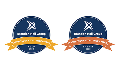Premios de oro y bronce 2022 otorgados por Brandon Hall Group