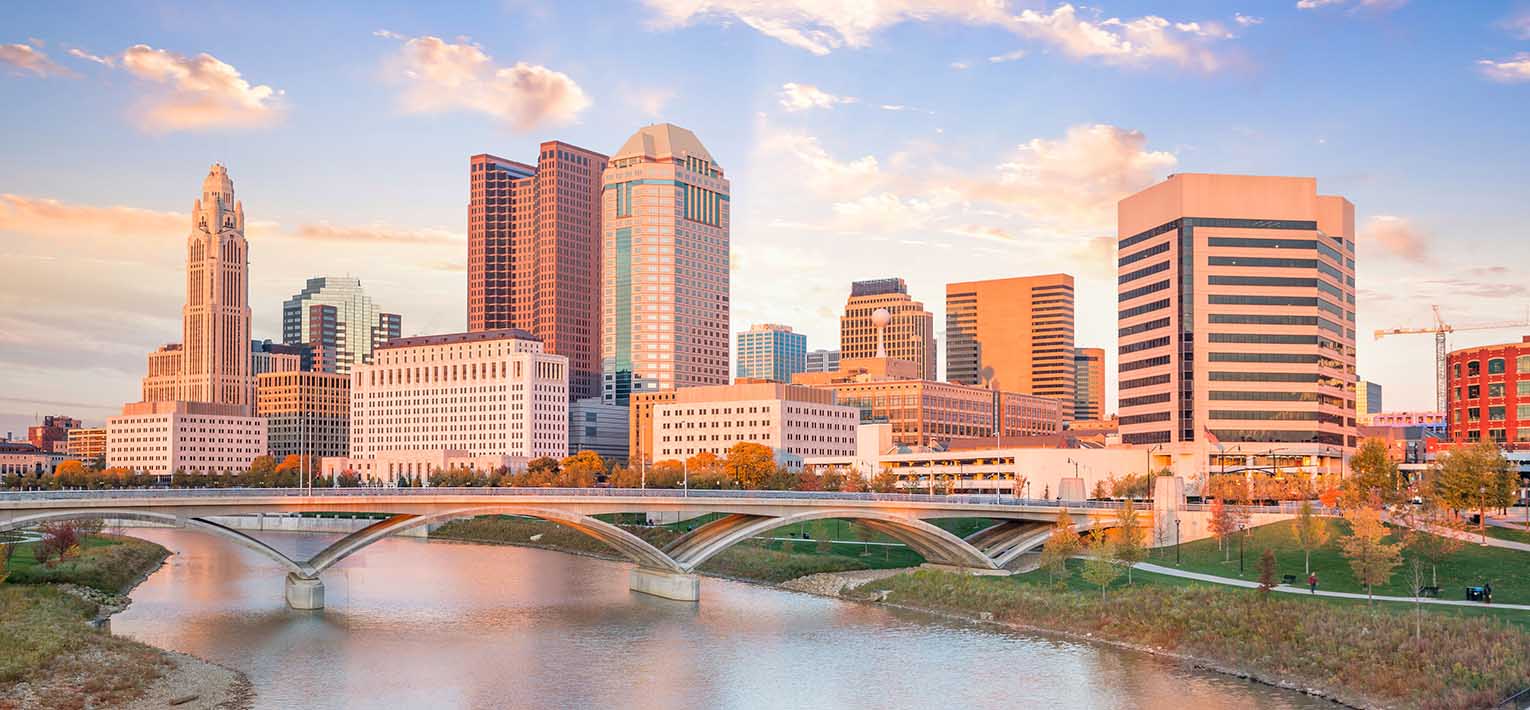 A landscape of Columbus, Ohio.