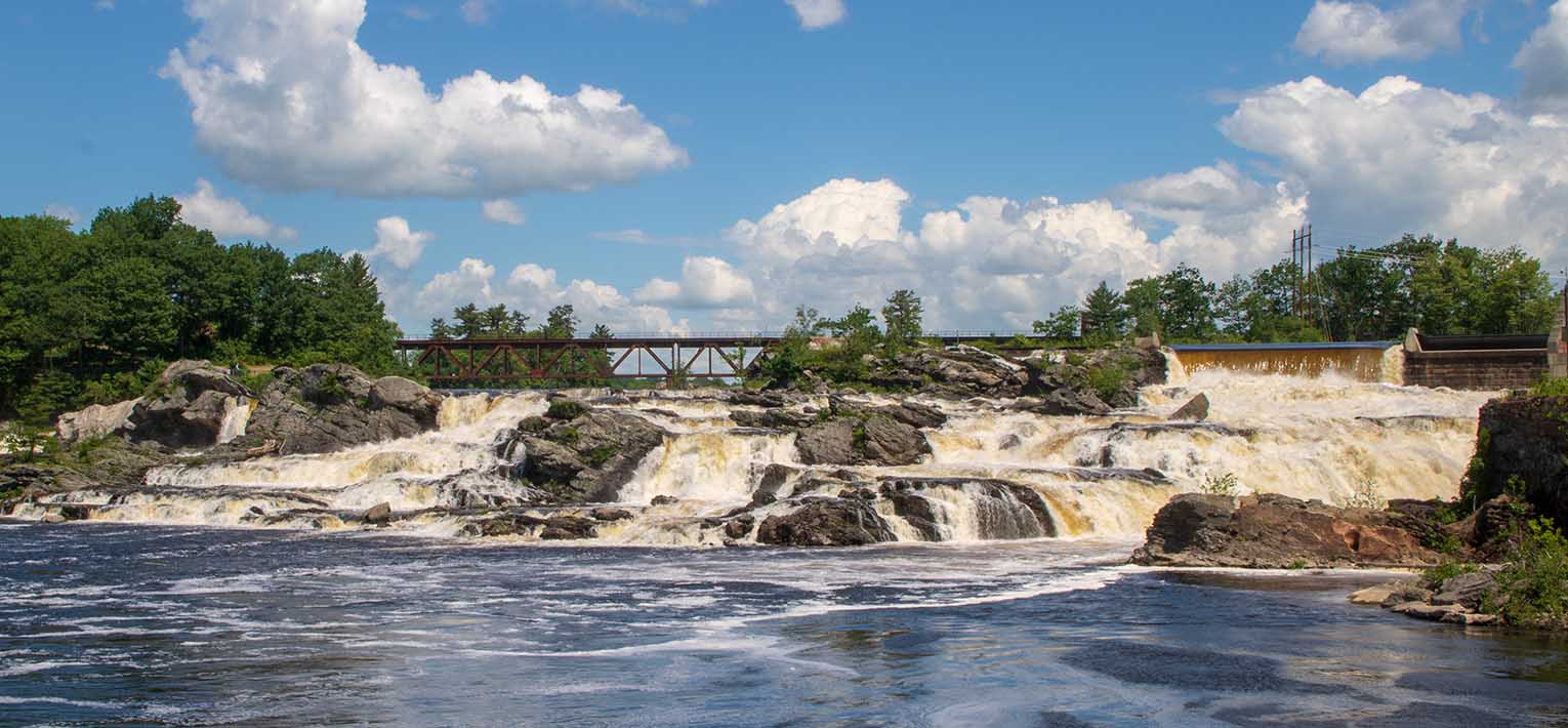 Landscape of Lewiston Falls, Maine