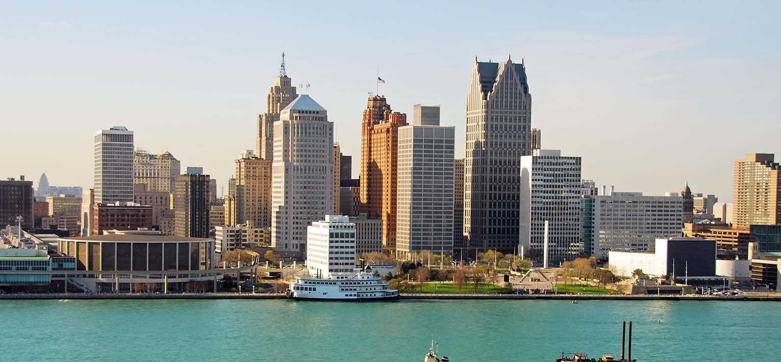 Landscape of Detroit, Michigan