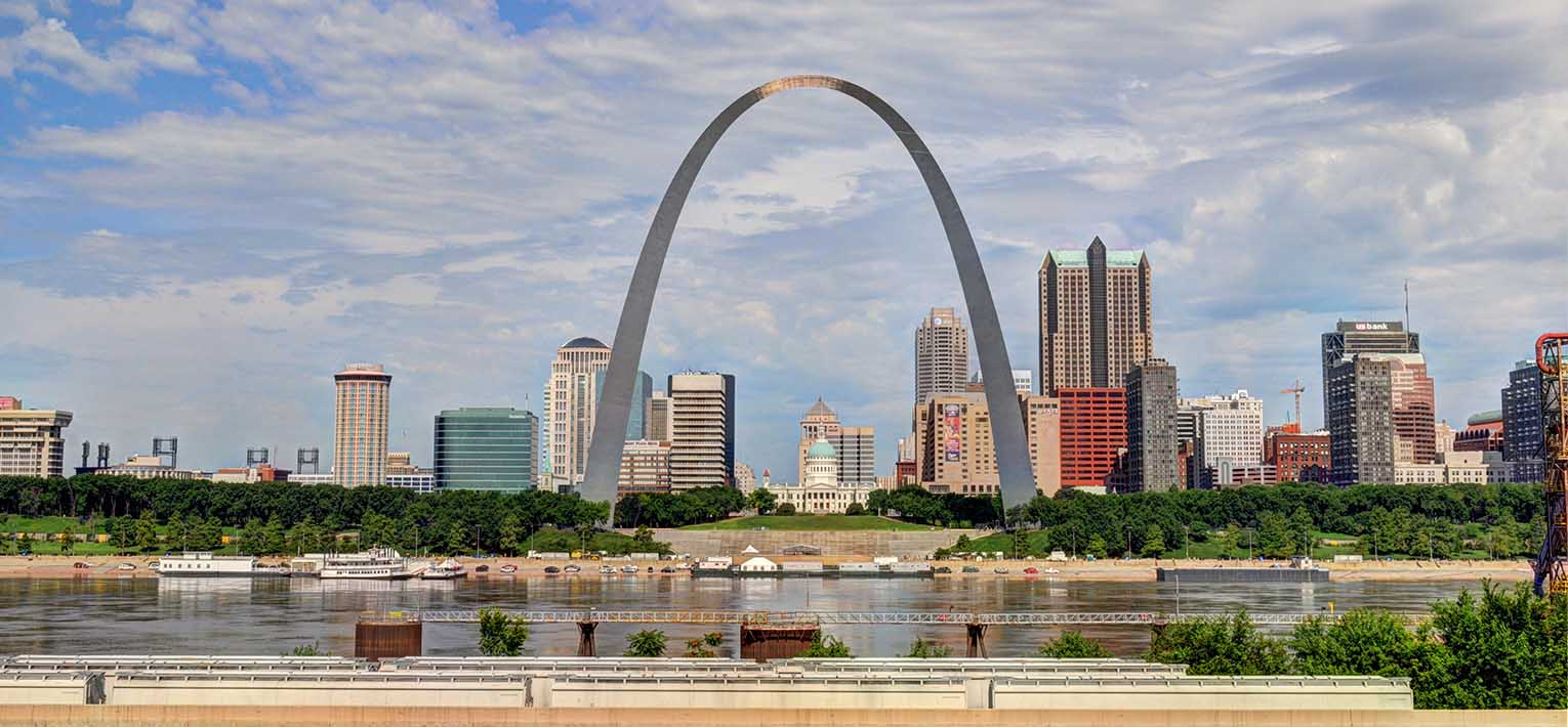 landscape of St. Louis, Missouri