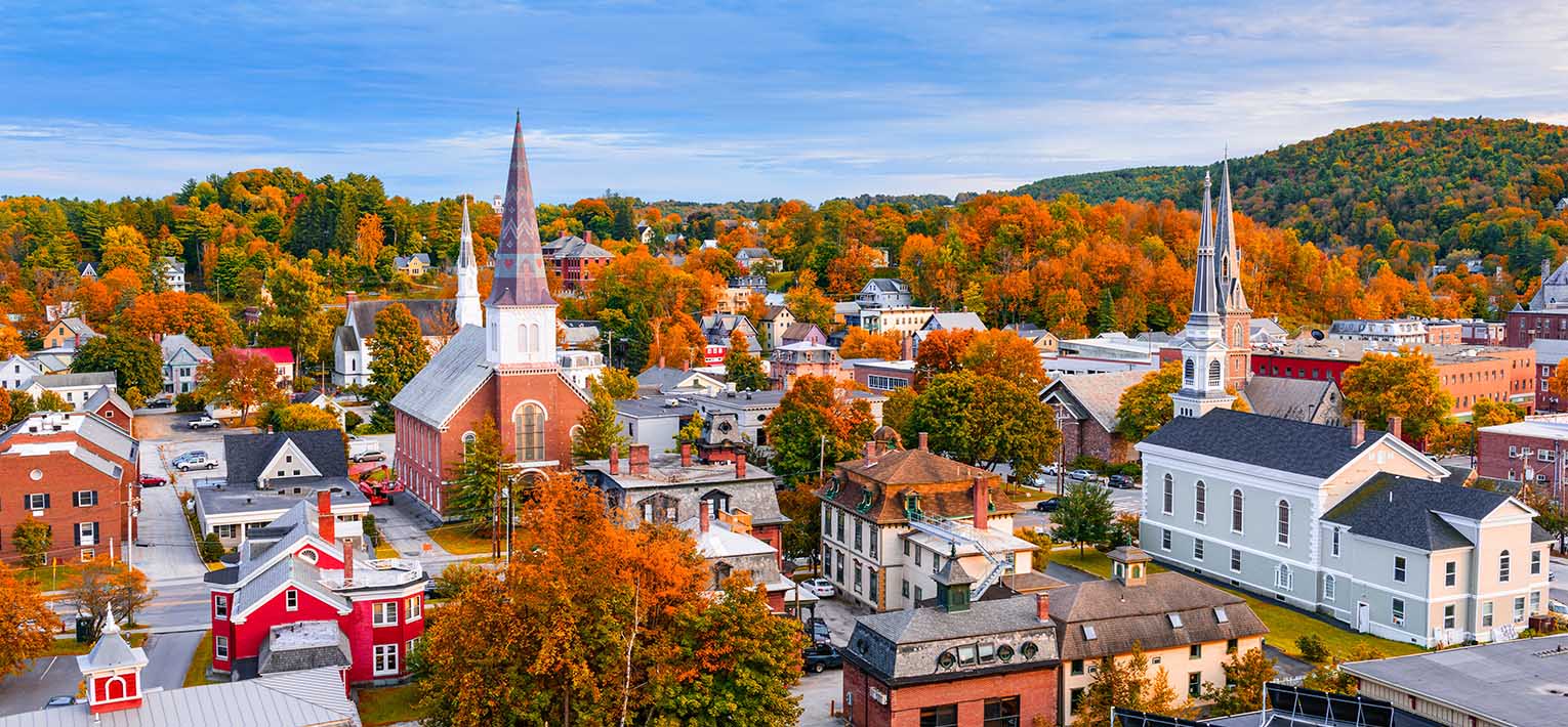 Landscape of Montpelier, Vermont