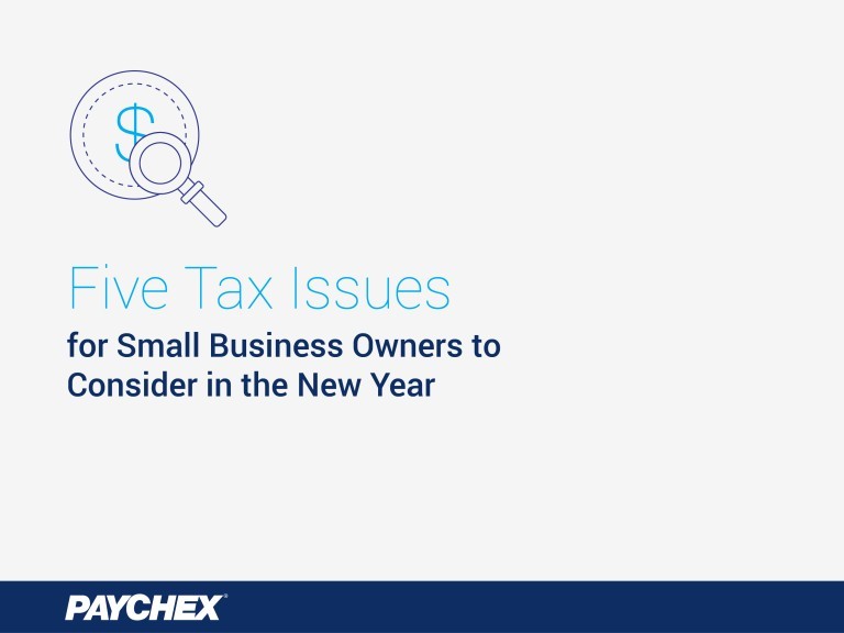 Paychex Identifies Tax Tips for Small Business Owners Paychex